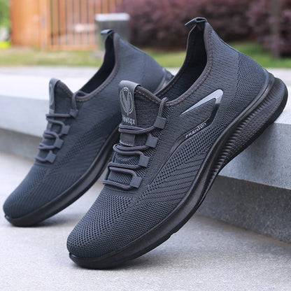Men's Casual Sneakers - Lightweight, Non-Slip, Round-Toe Low-Top Casual Shoes with Breathable Mesh Lining, Breathable Fabric Upper, Durable Pu Sole, Ideal for Hiking, Outdoor Adventures, Travel, and Everyday Casual Wear, Suit