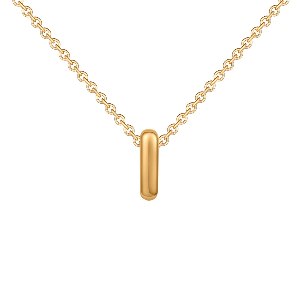 Dainty Mini Bubble Letter Necklace Gold Plated Balloon Initial Tiny Small Pendent Necklaces for Women Jewelry Teen Girls Gifts