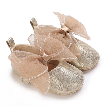 Infant Pre-Walker Shoes 0-1Year Baby Girls Princess Sandals Bowknot Soft Sole Elegant Formal Walking Shoes