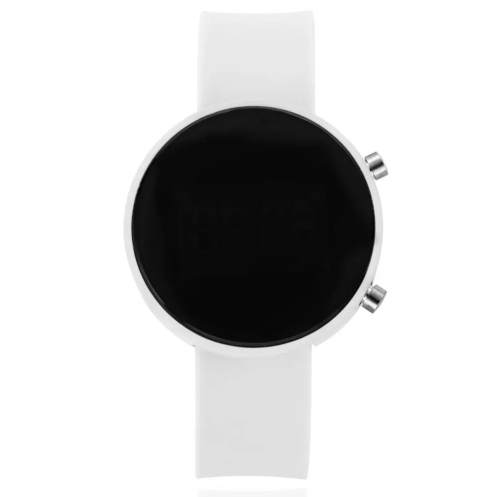 Fashion Women Digital Wrist Watches Simple Round Dial LED Watch for Woman Casual Sport Ladies Electronic Clock Reloj Digital