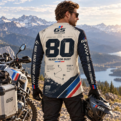 GS Motorrad Motorcycle Long Sleeve Shirt Rally Team Graphic Print Adventure Riding Jersey Unisex Biker Outdoor Travel Top