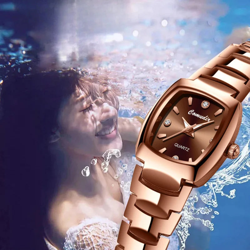 Women's Quartz Watch Tungsten Steel Female Wrist Watches Waterproof Simple Elegant Small Dial Ladies Watch Daily Wear Girl Gifts