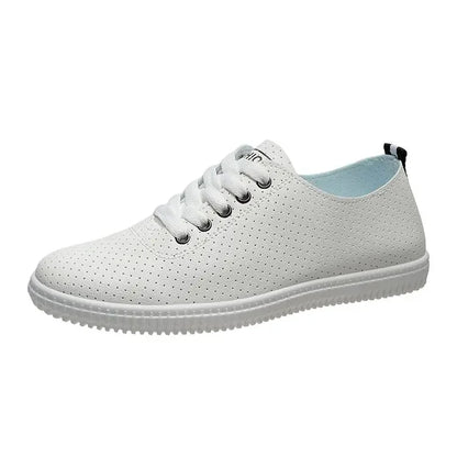 Women's Vulcanized Shoes Breathable Comfortable Hole Outdoor Sports Shoes Summer Running Shoes Fashion Board Shoes Thick Sole