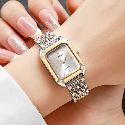 Elegant Rectangle Women Quartz Watch Luxury Bracelet Strap Ladies Dress Wristwatches Clock Gift Relogio Feminino（Without Box）