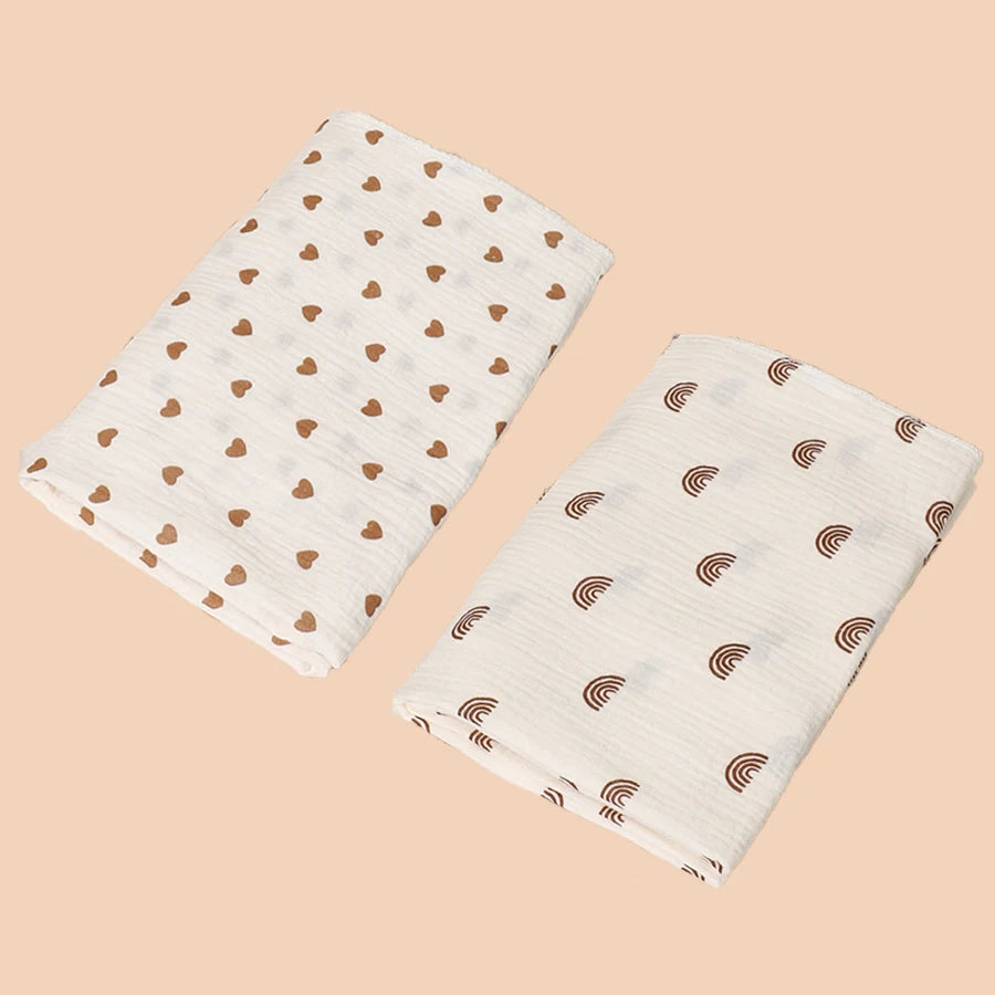 2Pc 80*80cm Cotton Muslin Baby Receiving Blankets for Girls and Boys Newborn Muslin Swaddle Blanket Bedding Infant Bath Towel