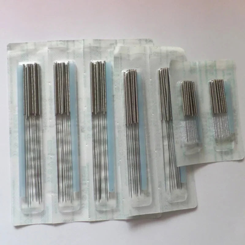 1000Pcs New Acupuncture Needles Disposable Sterile  Acupressure Acupoint Tech EACU Body Beauty Filiform Needle with Tube