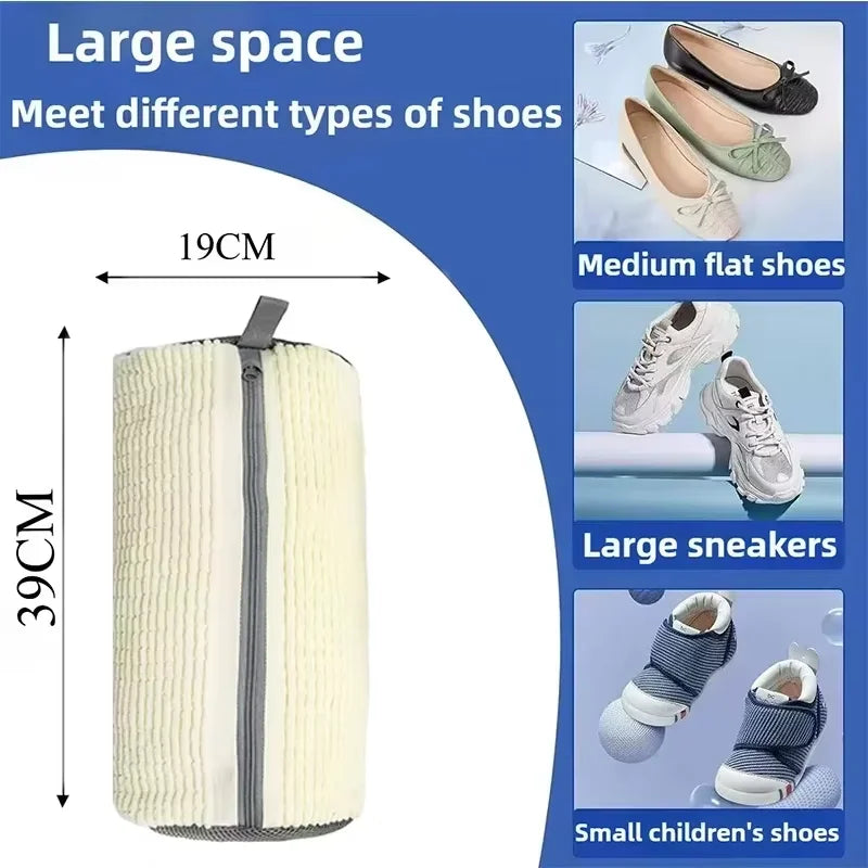Durable Shoe Washing Machine Bag for All Shoe Types, Shoe Cleaner with Zipper for Sneakers and Casual Shoes Laundry Wash Bag