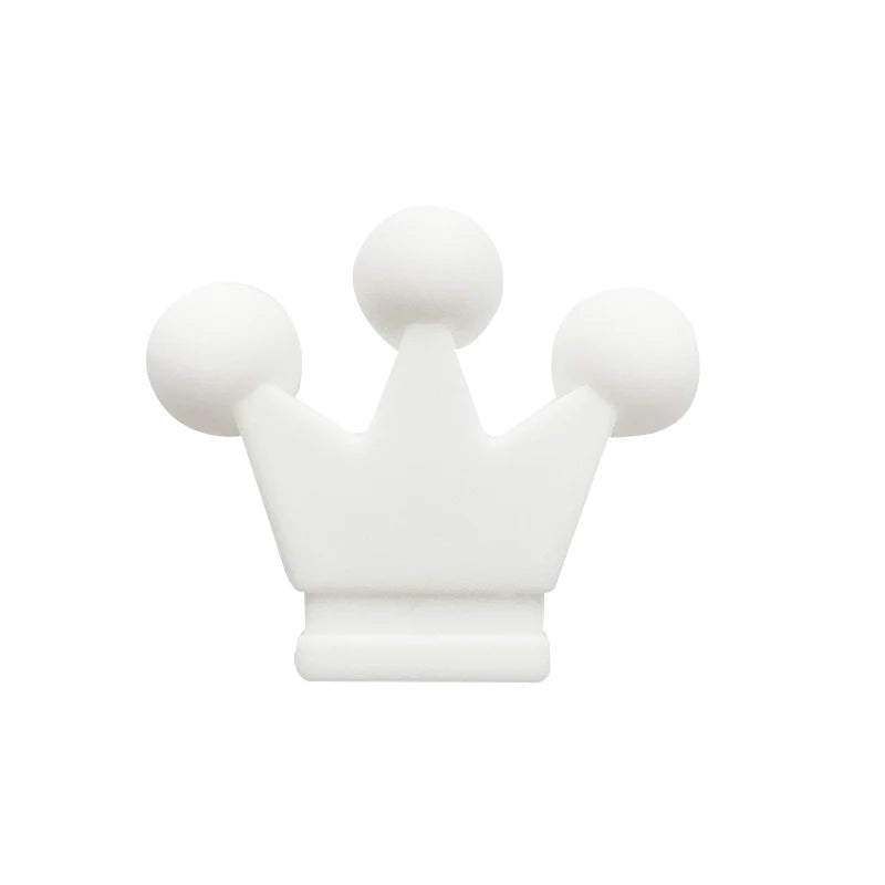 10pcs Food Grade Crown Silicone Beads Baby Teething Toys  Silicone DIY Pacifier Chain Pendant Accessories Baby Teethers