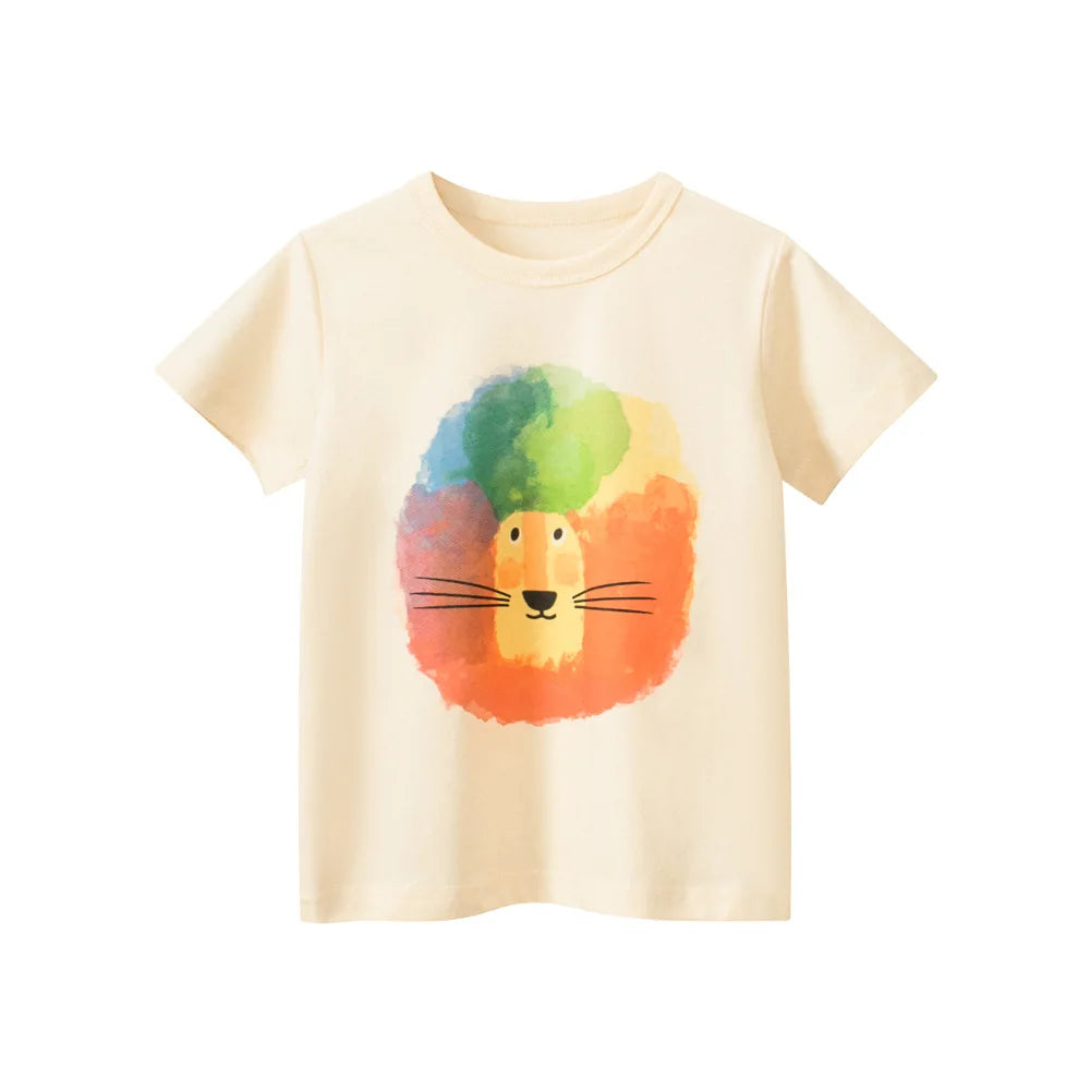2-8T Toddler Kid Baby Boys Girls Clothes Summer Cotton T Shirt Short Sleeve Graffiti Print tshirt Children Top Infant Outfit