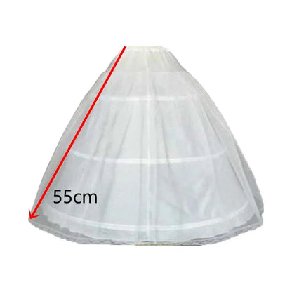 White Petticoats for Children Ball Gown Wedding Flower Girl Dress 2/3 Hoops Crinoline Puffy Kids Slip High Quality Underskirt