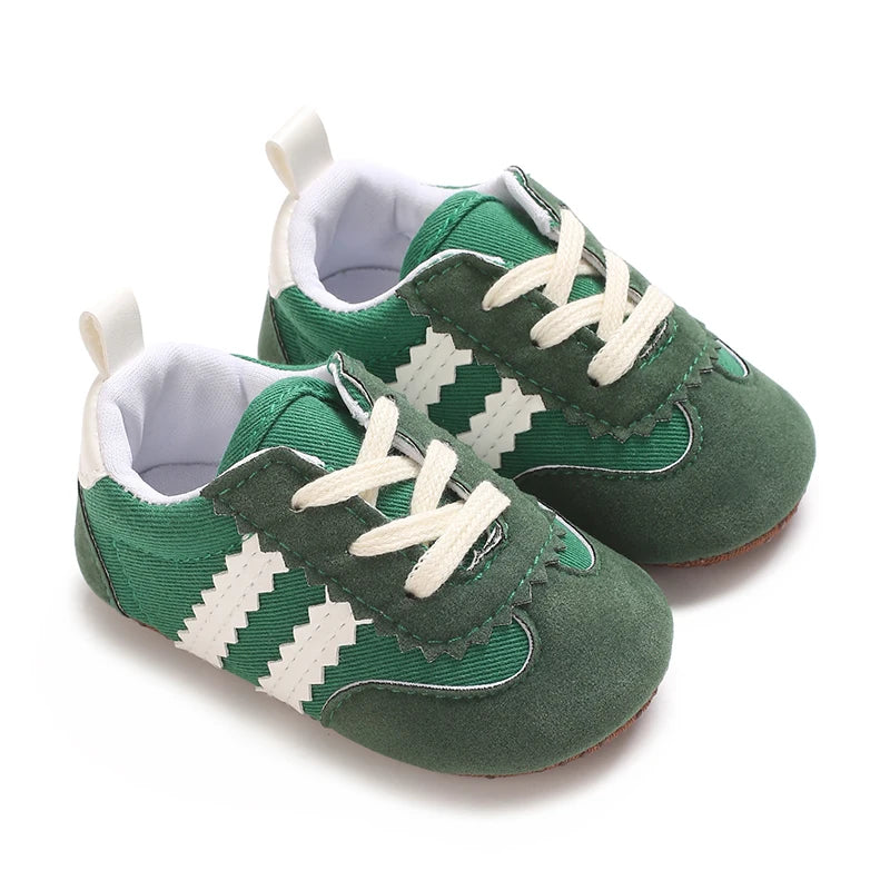 Baby Boys Girls Spring Autumn Shoes 0-1 Year First Walker Fashion Striped Rubber Soles Casual Sports Newborn