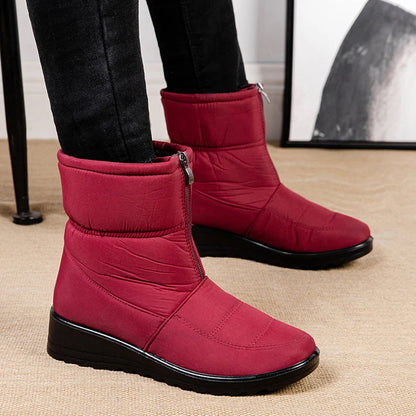 New Platform Waterproof Snow Boots Women 2025 Winter Thick Plush Ankle Boots Woman Non Slip Warm Cotton Padded Shoes Ladies