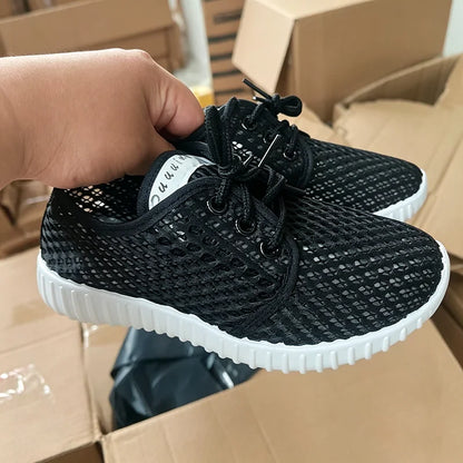Women Running Sneakers Ladies Gym Shoes Outdoor Anti-skid Sport Footwear Soft Bottom Walking Shoes Mesh Hollow Out Shoes