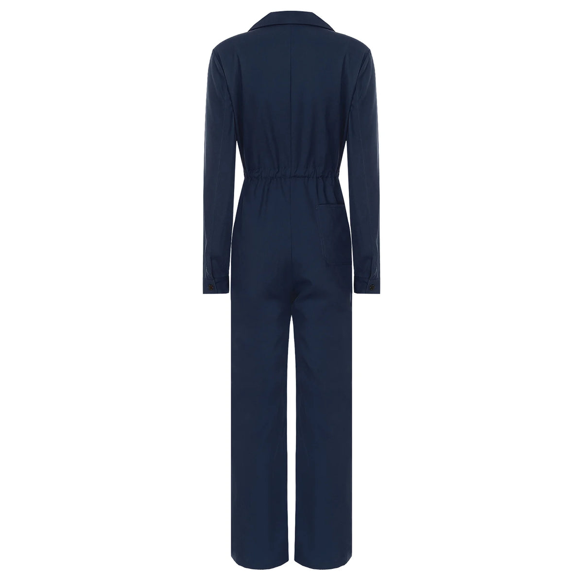 Womens Work Jumpsuit Fashion Button Coverall Casual Turn Down Collar Long Sleeve Romper Overall Elegant Button Front Design