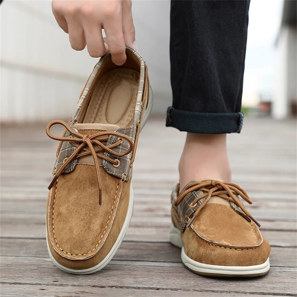 Men's Plus Size Luxury Boat Loafers - Premium PU Upper, Breathable Lining, Soft Insoles, Anti-Slip Sole, Lightweight & Comfortab