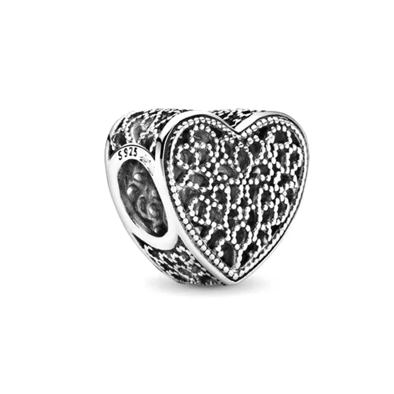 New Heart-Shaped, Charm Bead, Pig, Headphone ,Pendant Suitable For Bracelet Original DIY Exquisite jewelryaccessories 925 silver