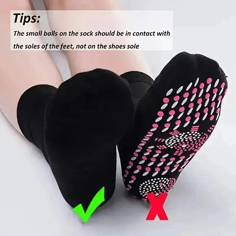 1/3/5/10pairs Warming Self-Heating Magnetic Massage Socks for Women - Comfortable and Relaxing Winter Wear