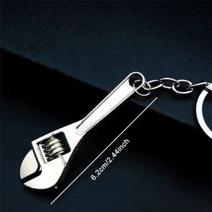 1pc Creative Tool Adjustable Wrench Spanner Key Chain, Metal Keychain For Men