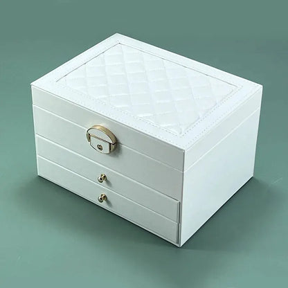 High-End Multi-Layer Drawer-Type Jewelry Box Household Large Capacity Earring Storage Organizer with Oxidation Finish