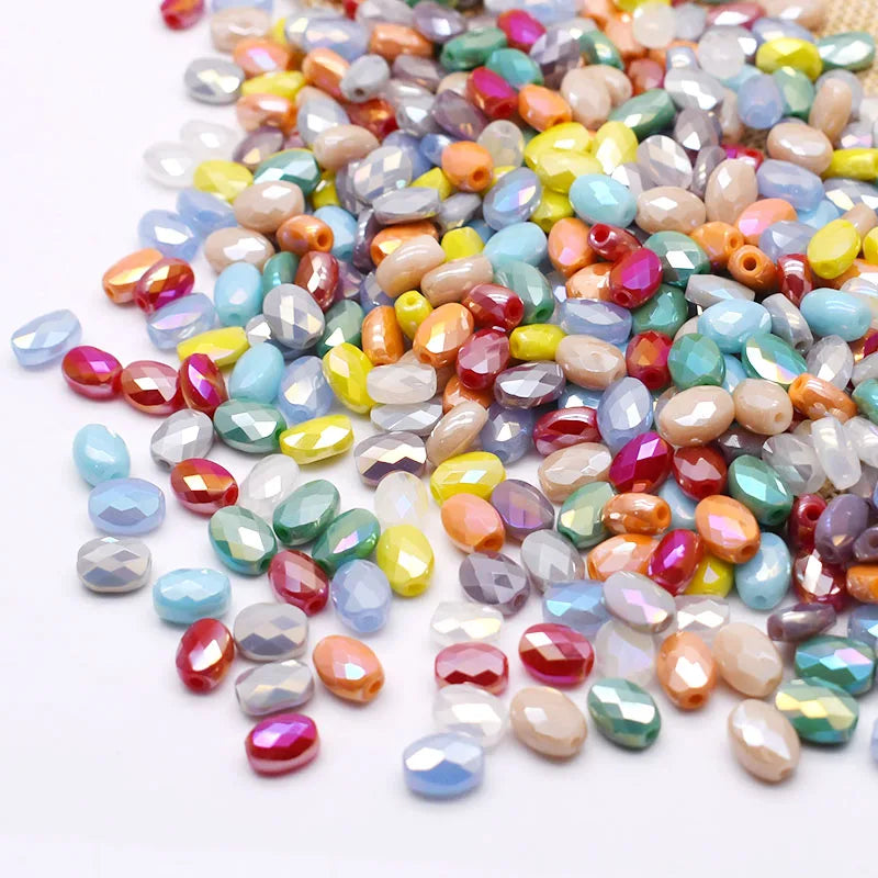 Multiple Styles Shapes Heterogeneous Multi-color Faceted Crystal Glass Beads for Jewelry Making DIY Necklace