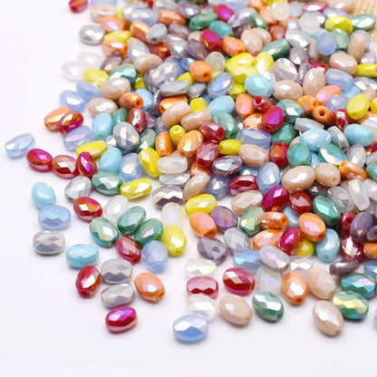 Multiple Styles Shapes Heterogeneous Multi-color Faceted Crystal Glass Beads for Jewelry Making DIY Necklace
