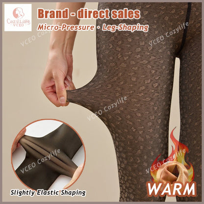 2025 winter fashion warm tights women seamless pantyhose leggings outfit fleece tights booty fleece for winter