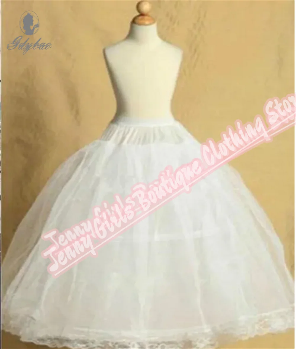 White 2 Hoops High Quality  Petticoat Crinoline Slip Underskirt For Ball Gown Wedding Dress Birthday