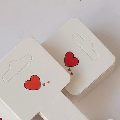 50PCS White Hairpin Card Trinket Packaging Hair Display Cardboard Hair Clip