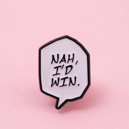Anime Jujutsu Kaisens Metal Enamel Brooch English Letters NAH ID WINK Pin Cosplay Props Fans Gift Men Women Backpack Jewelry