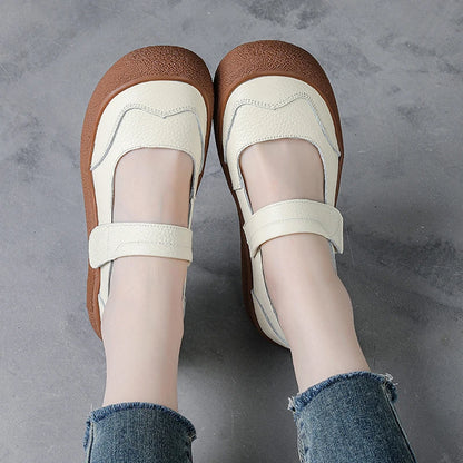Lace Up Genuine Leather Shoes New Women's Soft Moccasins Woman Convertible Wide Fit Loafers Mom Oxfords Flats Ladies Flat Shoes