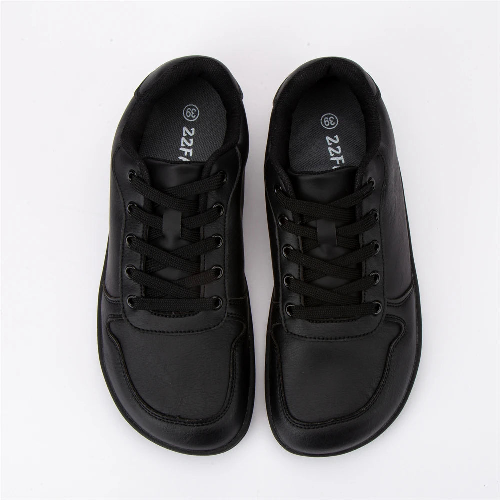 ZZFABER  Barefoot Shoes Soft Leather Sneakers Minimalist Casual Shoes for Women Men Unisex Sneakers