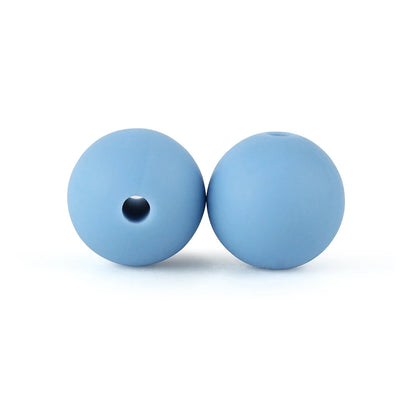 50Pcs/Lot 15mm 9mm 12mm Silicone Beads for DIY KeyChains Jewelry Making Pen Necklace Bracelet Round Loose Beads Choose Color
