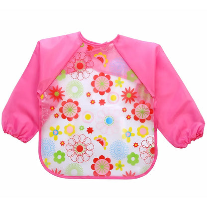 0-4 Years Baby Bibs Waterproof Kid Eating Clothing Children's Long Sleeves Feeding Smock Bib Baby Apron Bandana Bibs Clothes