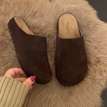 Women's Round-Toe Flat Mules