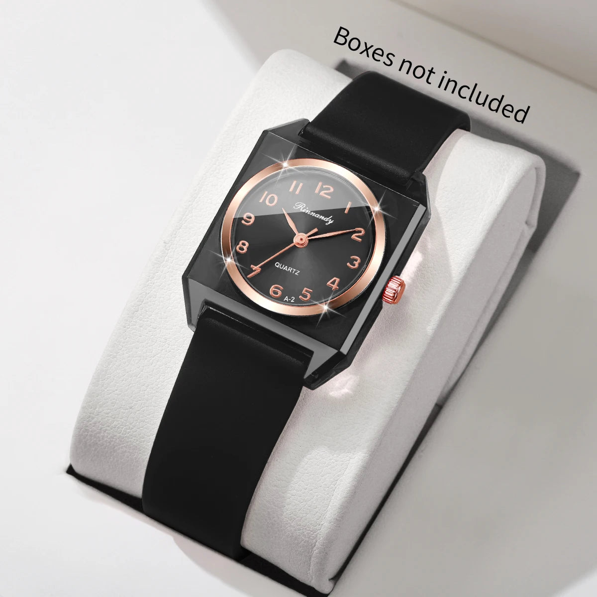 Elegant Square Women Quartz Watch Fashion Silicone Band Arabic Dial Ladies Wristwatches Relogio Feminino Clock (Without Box)