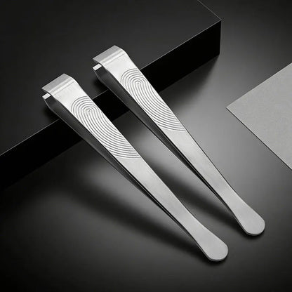 Stainless Steel Thickened & Widened Precision Eyebrow Tweezers, High-Precision Hair Removal Tweezers for Men’s Beard