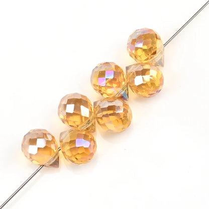 10*8mm Czech Crystal Waterdrop Beads Shiny Faceted Glass Strawberry Beads for Jewelry Making Needlework DIY Handmade Accessories