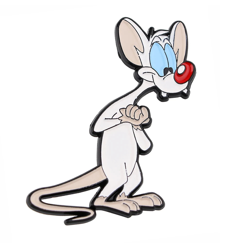 Cartoon Mouse Brooches For Women Funny Animal Enamel Pin Metal Badge Jewelry Clothing Backpack Accessories Friends Gift