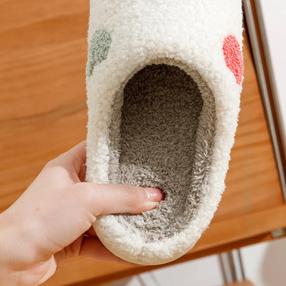 Valentine's Day Women Slippers Winter Bedroom Fashion Colorful Heart Warm Comfortable Concise Home Shoes Girlfriend Gift