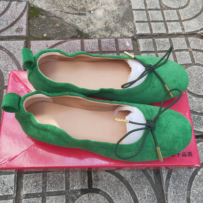 Luxury Fashion Butterfly-Knot Ladies Flat With Shoes Female Slides Footwear Shallow Ballet Flats Dance Shoes For Women