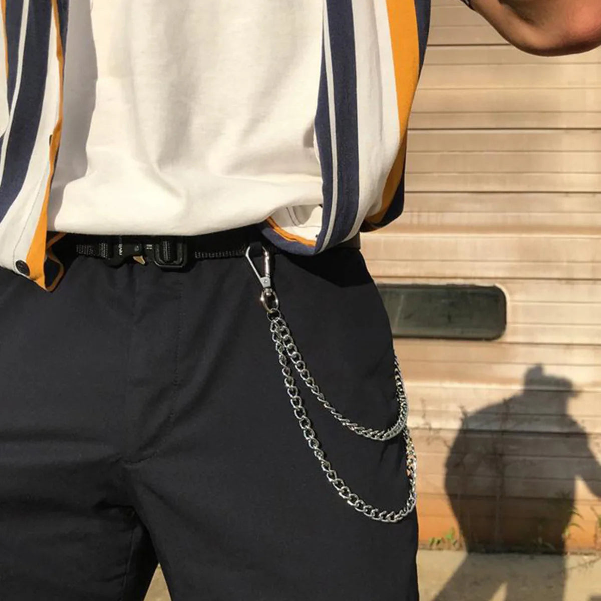 Metal Punk Rock Layered Chain Keychains For Men Women Waist Key Chain Wallet Jeans Hip-hop Pants Belt Chains Jewelry Accessories