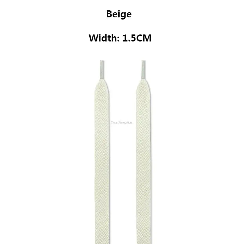 1PAIR Flat Shoelaces for Sneakers Shoe laces Luxury Brand Shoelace  Width 1.5cm/2cm/3cm Length 120/140/160cm Shoe Accessories