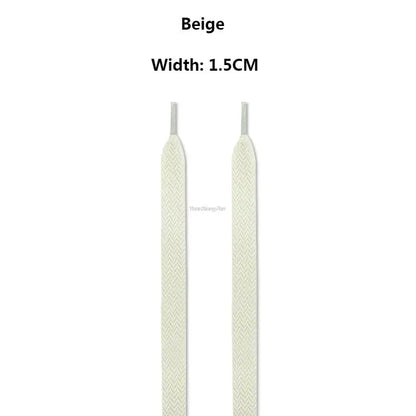1PAIR Flat Shoelaces for Sneakers Shoe laces Luxury Brand Shoelace  Width 1.5cm/2cm/3cm Length 120/140/160cm Shoe Accessories