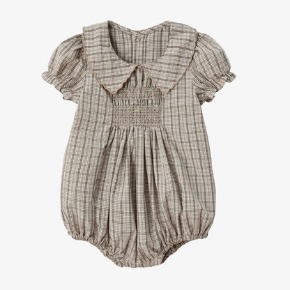 Clearance sale AS SS26 Heritage collection brown Checked smocking  girls dress knitting boys sister brother family match clothes