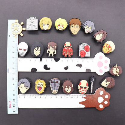 New Arrival 1pcs Cartoon Japan Anime PVC Shoe Charms For Clogs Pins Accessories Shoes Buckles Wristbands Kids Birthday Present