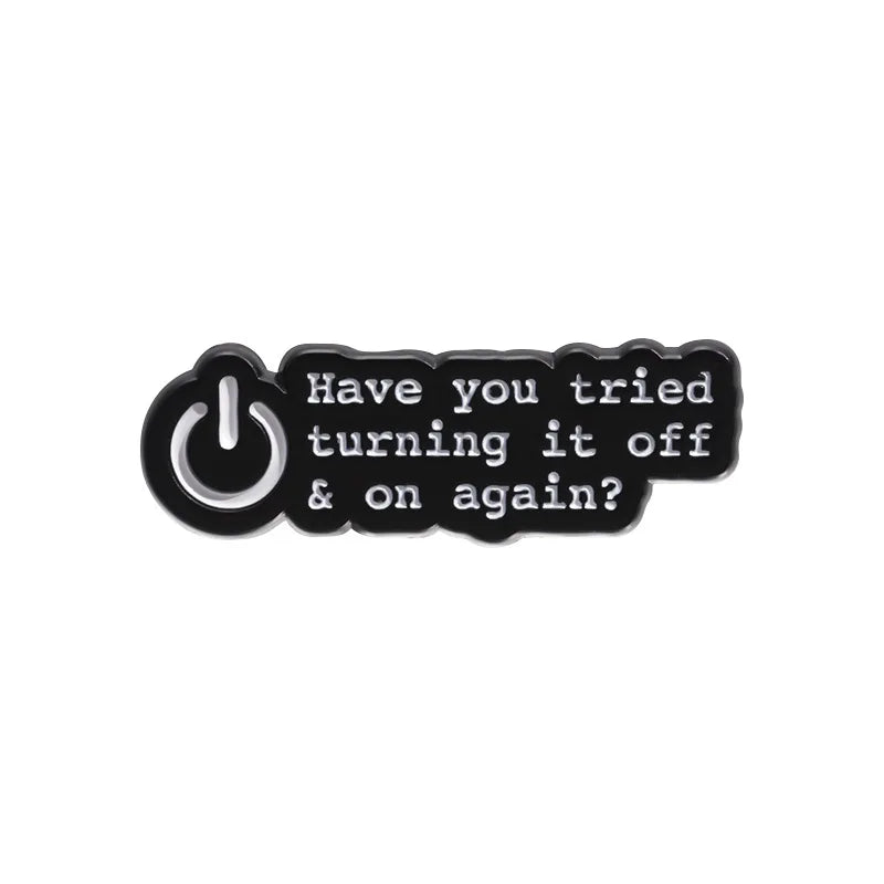 31Styles Geometric Humorous Phrase Enamel Pins Custom Funny Quotes Metal Brooches Lapel Badge Backpack Decorative Jewelry Gifts