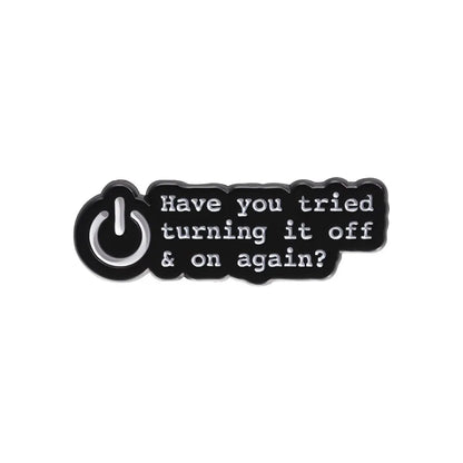 31Styles Geometric Humorous Phrase Enamel Pins Custom Funny Quotes Metal Brooches Lapel Badge Backpack Decorative Jewelry Gifts