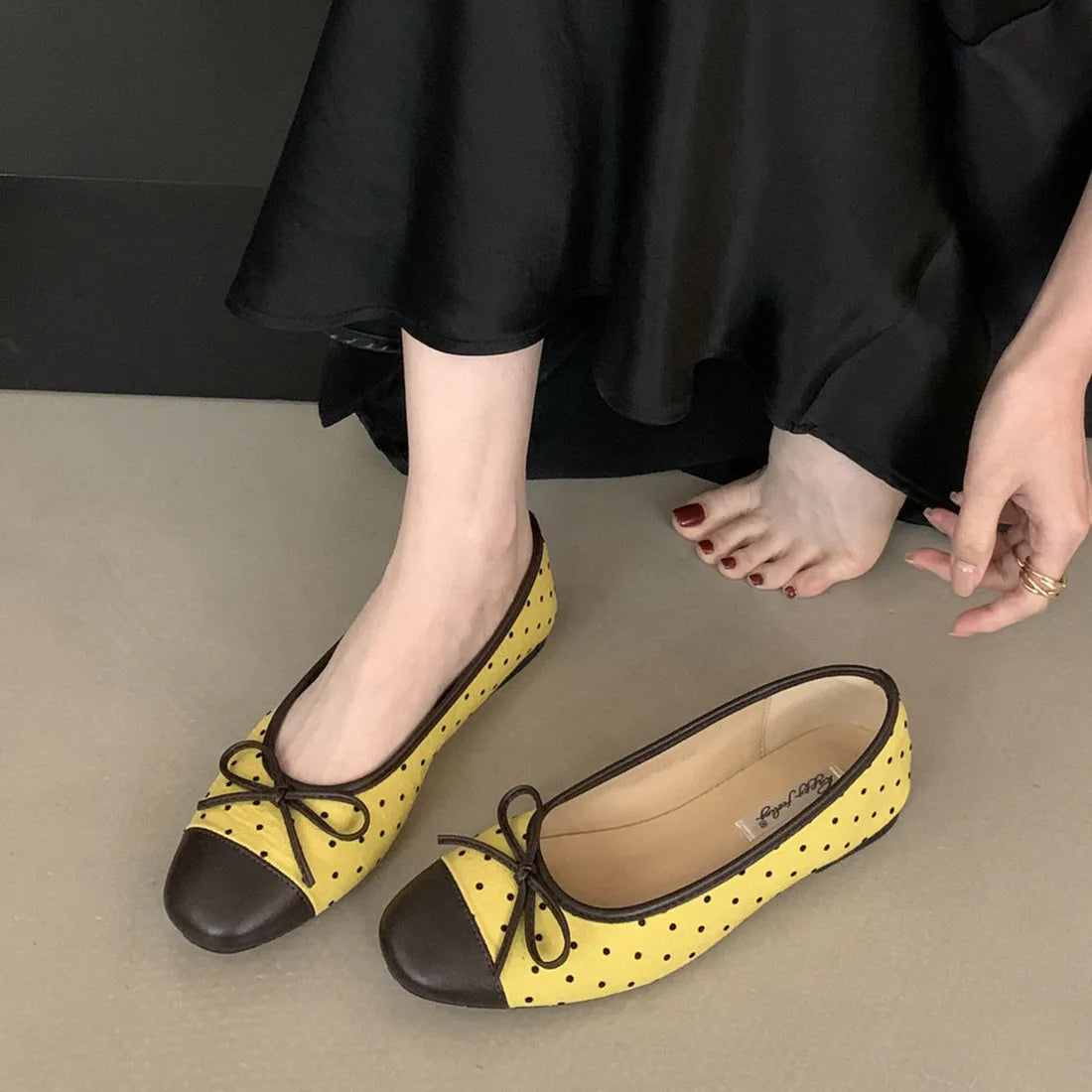 Bailamos Brand New Women Flats Fashion Shallow Ladies Casual Soft Mary Jane Shoes Outdoor Dress Flat Ballet Shoes Mujer