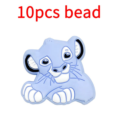 10pcs Silicone Cartoon Bead Baby Pacifier Bead Pacifier Chain Accessories Ornaments