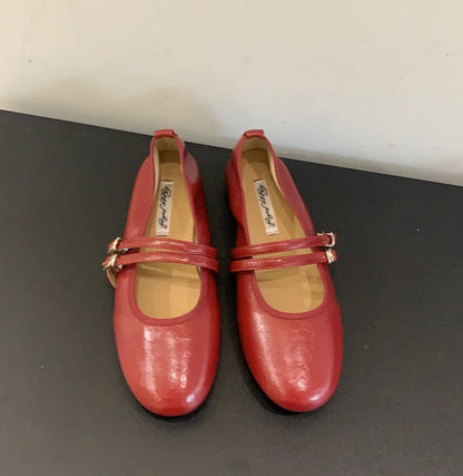 Female Shallow Luxury Fashion Buckle Strap Footwear New In 2026 Ladies Flats With Shoes Flats Mary Janes Shoes